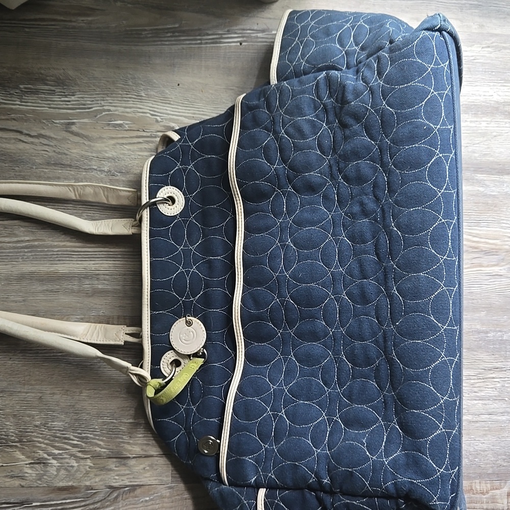 Chelsea Henry Navy Quilted Baby Bag